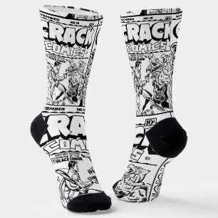 Calcetines de cómics CRACK de los años 40