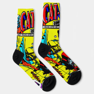 Calcetines de cómics de CAT-MAN de la década de 19
