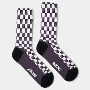 Calcetines De Comprobación De Carreras Púrpura Y B