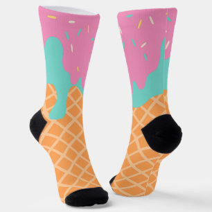 Calcetines de cono de waffle con hielo de goteo