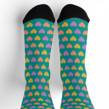 Calcetines de corazón del día de San Valentín Fond