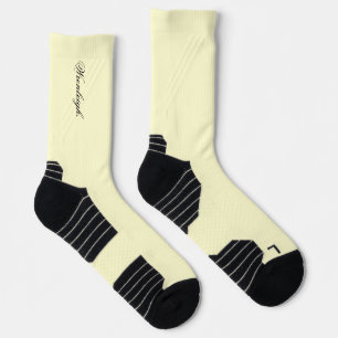 Calcetines de crema personalizados con nombre de m