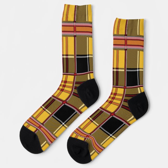 calcetines de cuadros amarillos (Izquierda)