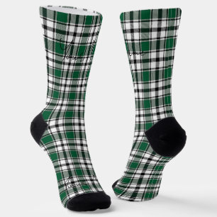 Calcetines de Cuadros Verdes con Nombre HAMbWG