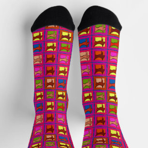 Calcetines de Dachshund abstractos