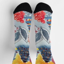 Calcetines de dibujos navideños de Jill