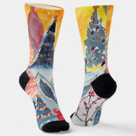 Calcetines de dibujos navideños de Jill