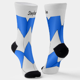 Calcetines de diseño Art Deco Gris Azul