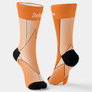Calcetines de diseño Art Deco naranja