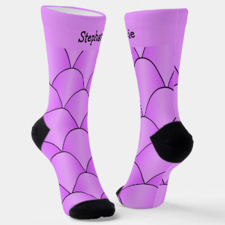 Calcetines de diseño Art Deco púrpura