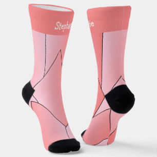 Calcetines de diseño Art Déco Rosado