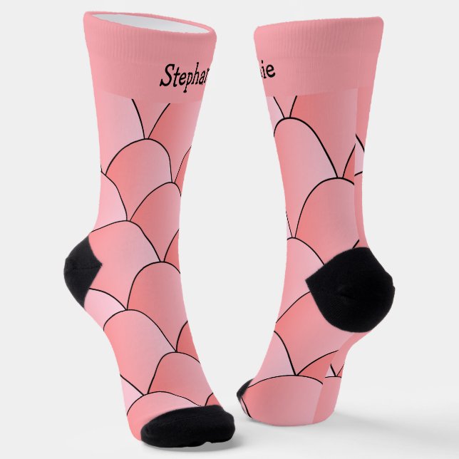 Calcetines de diseño Art Déco Rosado (Angular)