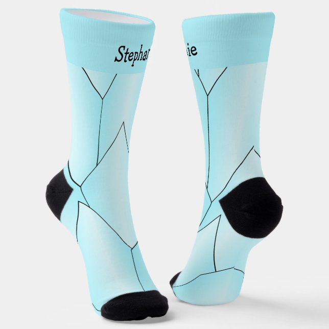Calcetines de diseño de Art Deco Azul (Angular)