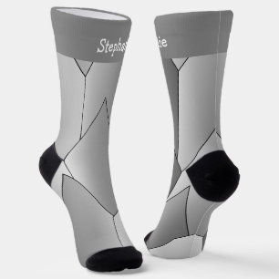 Calcetines de diseño de Art Deco Gris