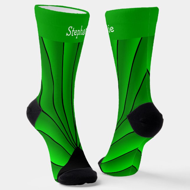 Calcetines de diseño de Art Deco Verde (Angular)