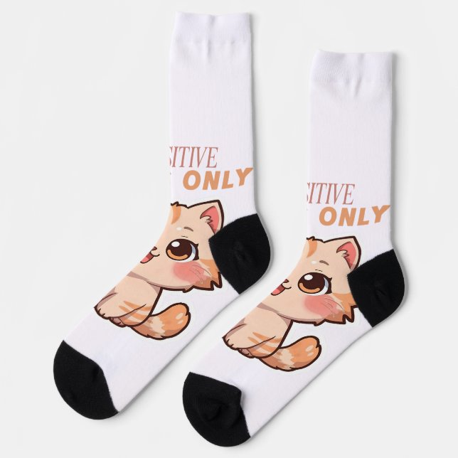 Calcetines de diseño de gatos kawaii (Izquierda)