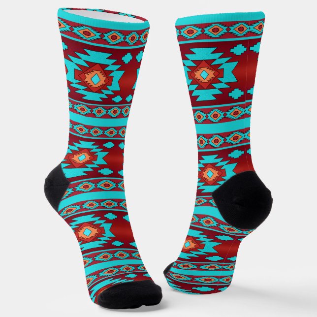 Calcetines de diseño geométrico del suroeste (Angular)
