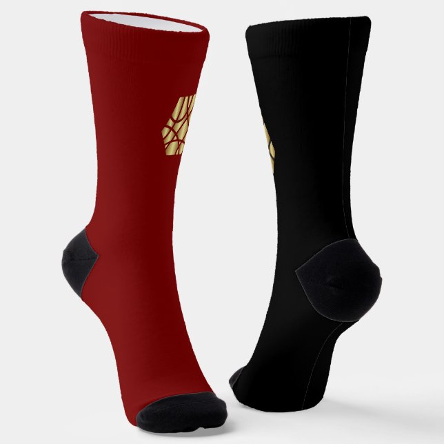 Calcetines de Dualidad – Rojo y Negro (Angular)