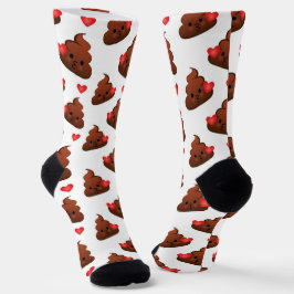 Calcetines de Emoji de Caca Feliz Emoticono Pila d