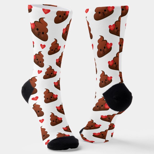 Calcetines de Emoji de Caca Feliz Emoticono Pila d (Angular)