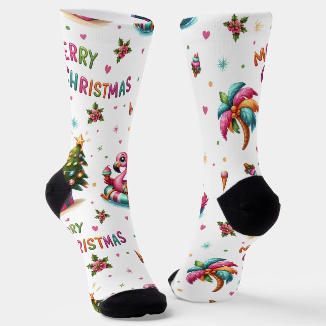 Calcetines de flamenco de Navidad, calcetines trop (Angular)