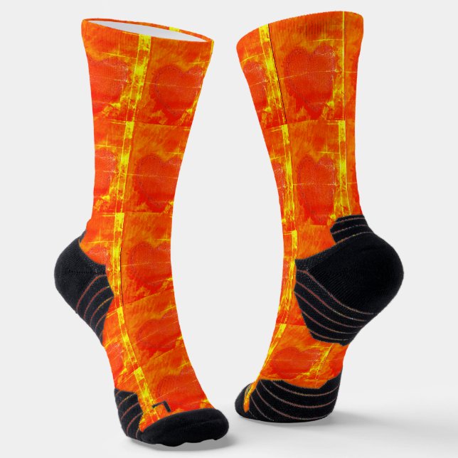 Calcetines de Flaming Heart Valentine (Angular)