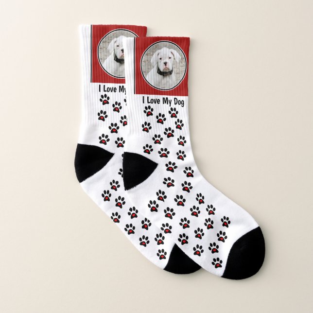 Calcetines de fotos de perros personalizados - Cal (Par)