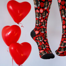 Calcetines de fotos y corazones personalizados