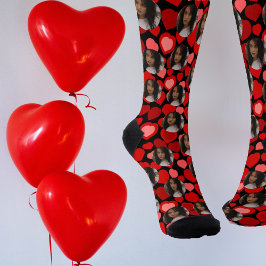 Calcetines de fotos y corazones personalizados