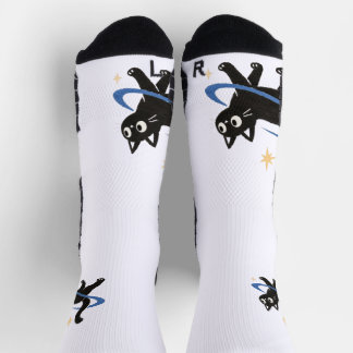 Calcetines de gato negro caprichosos