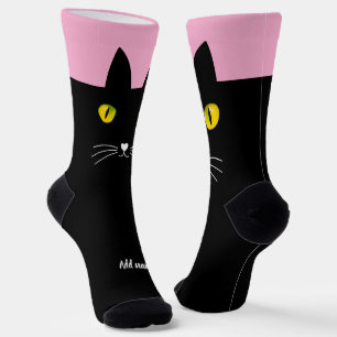 Calcetines de Gato Negro Regalo para Amantes de Ga