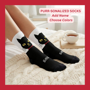 Calcetines de Gato Negro Regalo para Amantes de Ga
