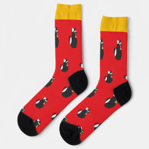 Calcetines de gato pizza