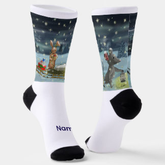 Calcetines DE/GB Weihnachtssocken Maus/Christmas stockings