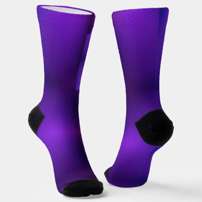 Calcetines de gradiente púrpura con dedos y puños  (Angular)