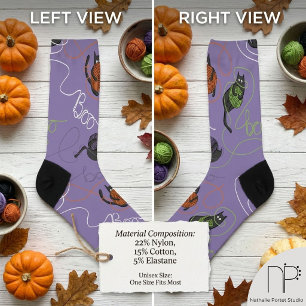 Calcetines de Halloween de Gatito Enredado Espeluz