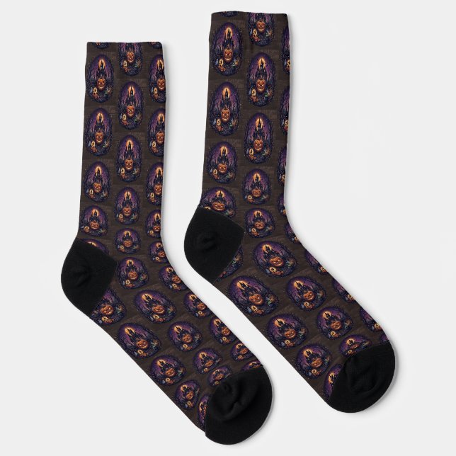 Calcetines de Halloween de Mansión Embrujada (Derecha)