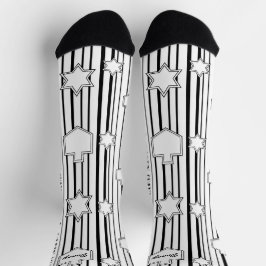 Calcetines de Hanukkah "Dreidels y Estrellas"