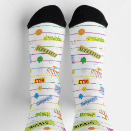 Calcetines de Hanukkah "Hora de Fiesta"
