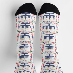 Calcetines de Hanukkah "Menorá Feliz"