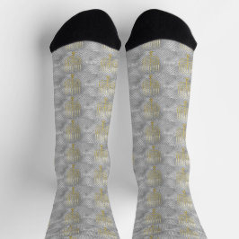 Calcetines de Hanukkah "Menorás Elegantes"