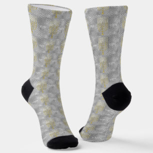 Calcetines de Hanukkah "Menorás Elegantes"