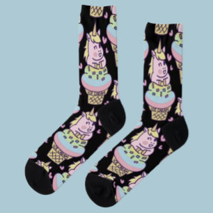 Calcetines de helado de unicornio Orgullo Dulce