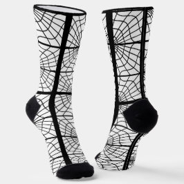 Calcetines de impresión Spiderweb en unisex blanco