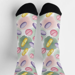 Calcetines de la farmacia de color rosa, púrpura y