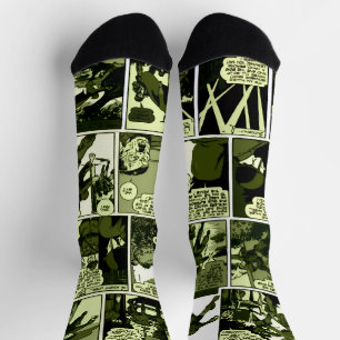 Calcetines de la tira cómica del Lama Verde de la