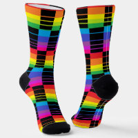 Calcetines De La Tripulación Arcoiris Con Diseño D