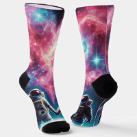 Calcetines de la tripulación astronauta de Galaxy