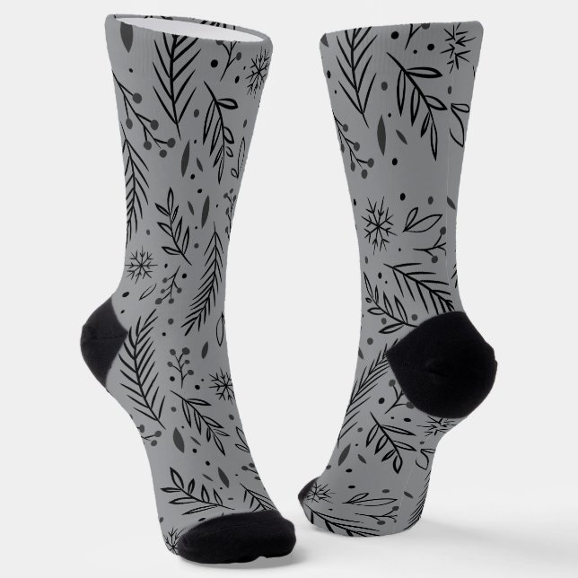 Calcetines de la tripulación botánica de invierno  (Angular)