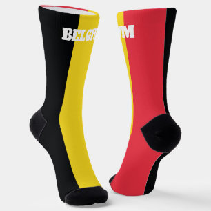 calcetines de la tripulación con bandera de Bélgic